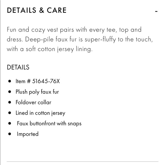 Hanna Andersson New Faux Fur Vest 100 size 4 - Picture 13 of 14